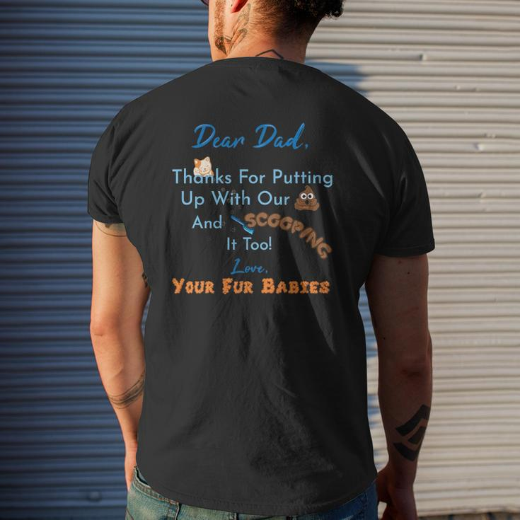 From Fur Babies For Father Father's Day Cat Dad Mens Back Print T-shirt Gifts for Him