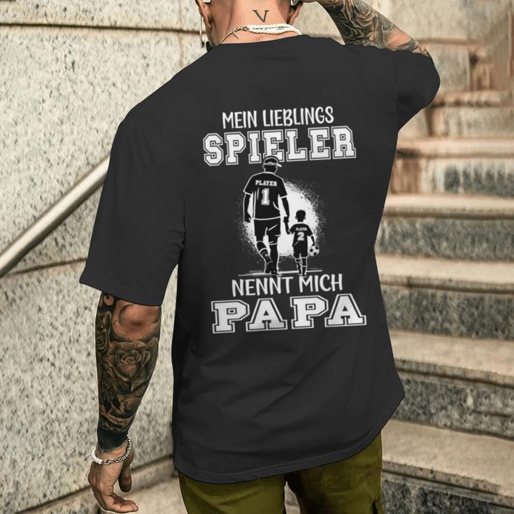 Fußball Papa Mein Lieblingsspieler Nennt Mich Papaatertag T-Shirt mit Rückendruck Geschenke für Ihn