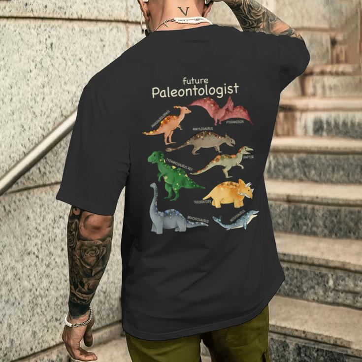 Future Paleontologist Favorite Types Of Dinosaurs Men's T-shirt Back Print Gifts for Him