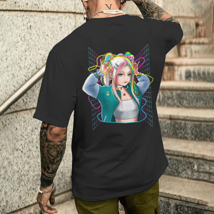 Futurista Anime Chica Arte Japonés Manga Anime Camiseta Hombre Estampado Espalda Regalos para él