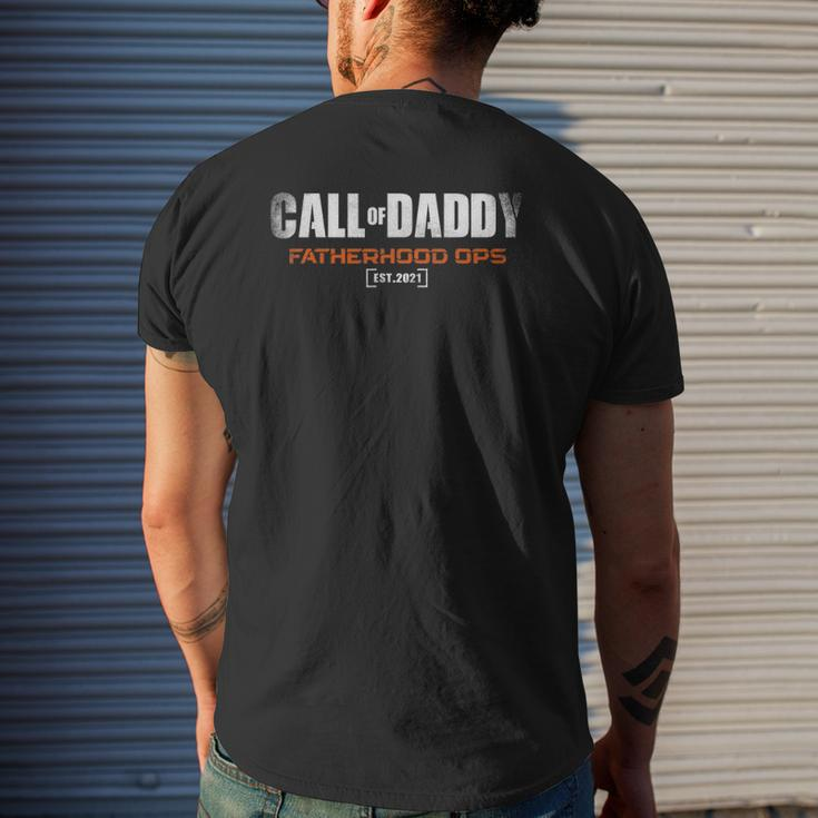Gamer Dad Call Of Daddy Fatherhood Ops Father's Day Mens Back Print T-shirt Gifts for Him