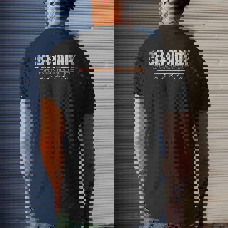 Gamer Dad Call Of Daddy Parenting Ops Father's Day Mens Back Print T-shirt Gifts for Him