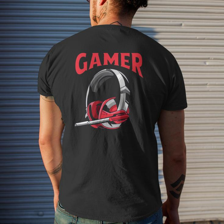 Gamer For Video Game Lover Video Games Mens Back Print T-shirt Gifts for Him