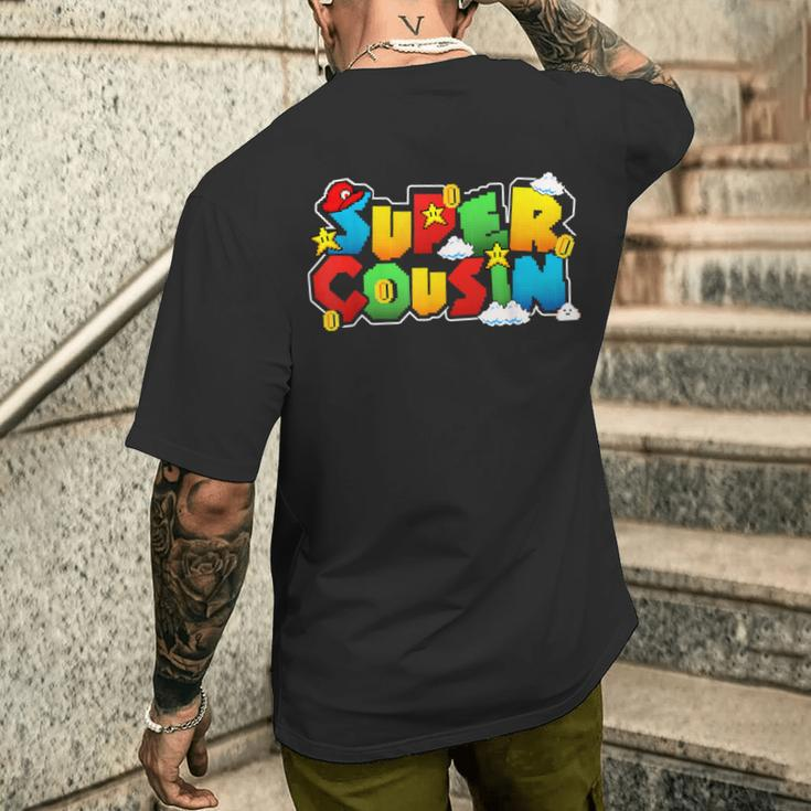 Gamer Super Cousin Gamer For Cousin Men's T-shirt Back Print Gifts for Him