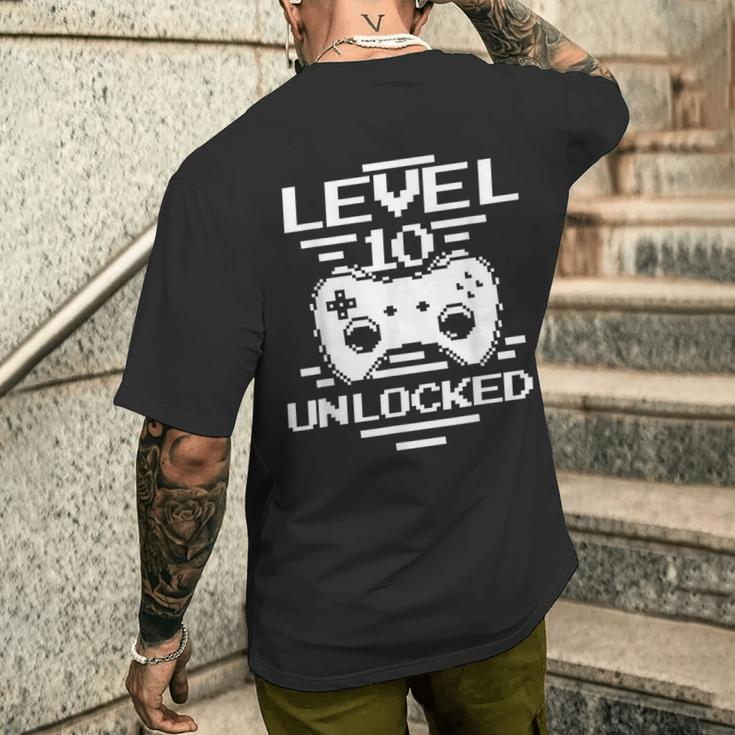 Gaming 10 Geburtstag Zocker 10 Jahre Gamer T-Shirt mit Rückendruck Geschenke für Ihn