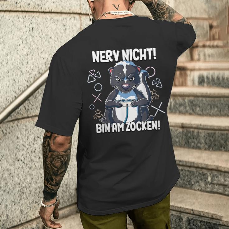 Gaming Nerv Nicht Bin Am Zocken S T-Shirt mit Rückendruck Geschenke für Ihn