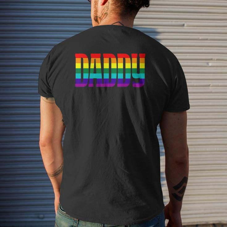 Gay Daddy Gay Gay Pride Mens Back Print T-shirt Gifts for Him