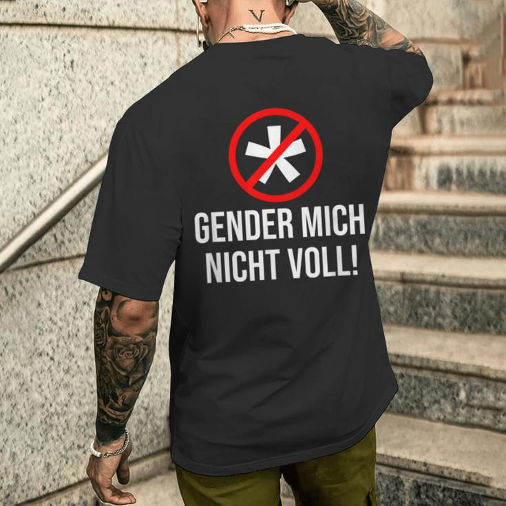 Gender Mich Nichtoll Anti Gender S T-Shirt mit Rückendruck Geschenke für Ihn