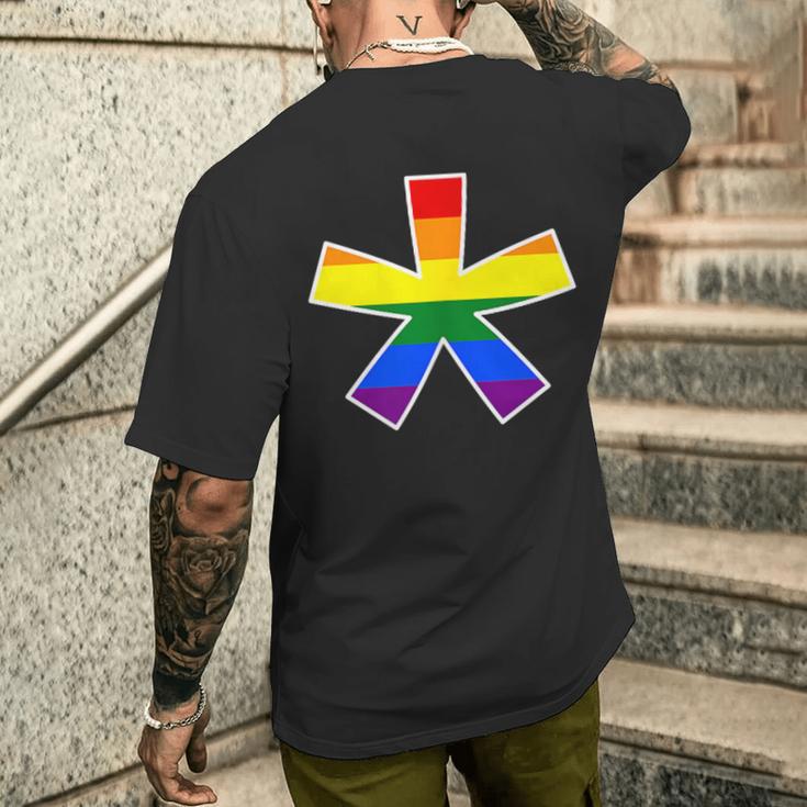 Gendersternchen Lgbtq Genderstern T-Shirt mit Rückendruck Geschenke für Ihn