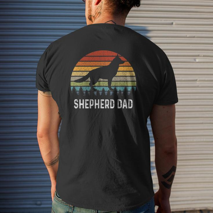 German Shepherd Dad Retro Gsd Mens Back Print T-shirt Gifts for Him