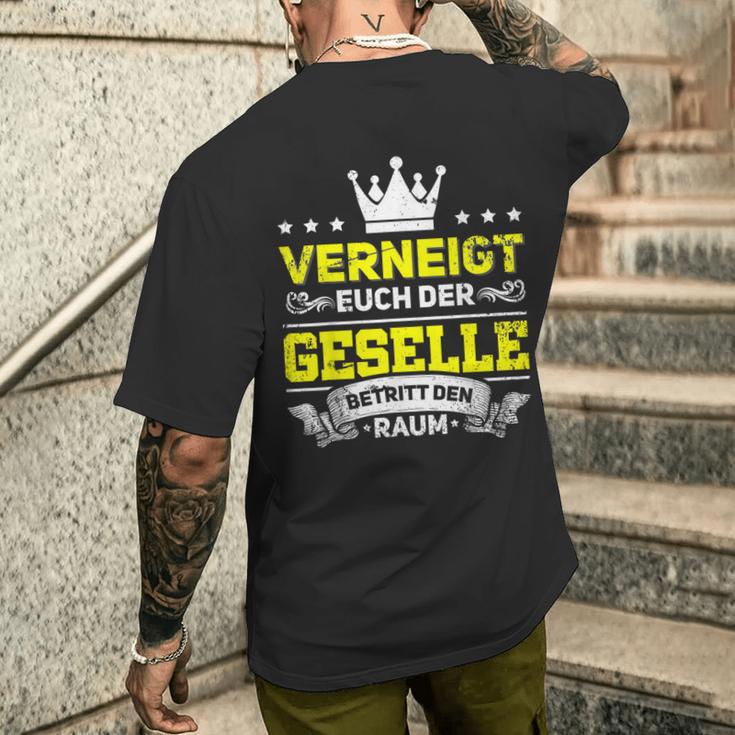 Geselle Bestanden Schellenbrief Exam T-Shirt mit Rückendruck Geschenke für Ihn