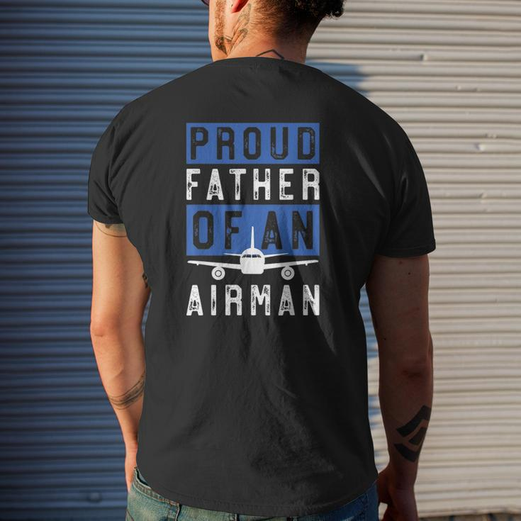 For Airman Dad 'Proud Father Of An Airman' Mens Back Print T-shirt Gifts for Him