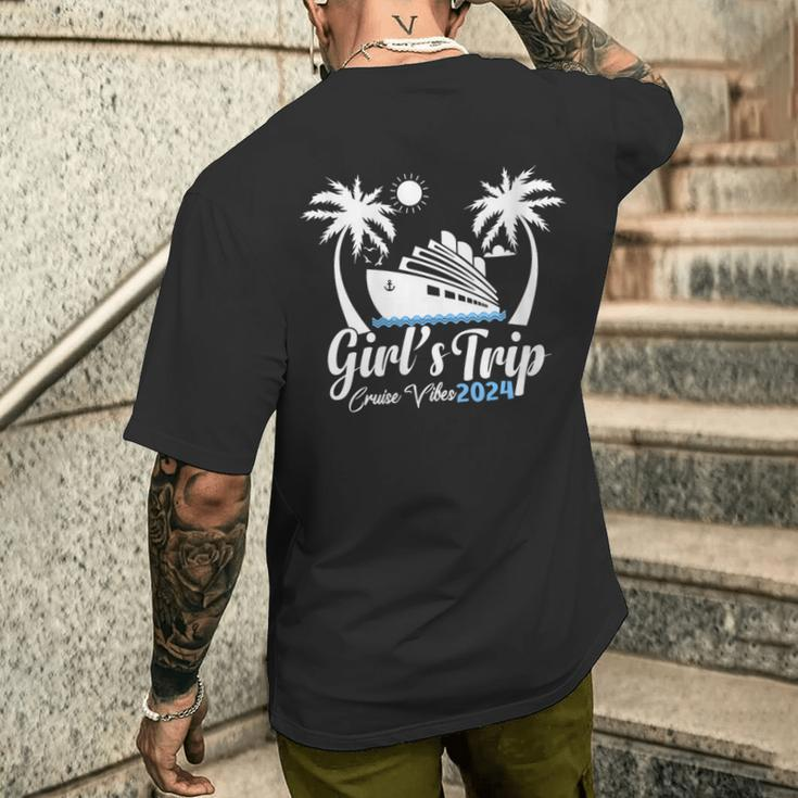 Girls Trip Cruise Vibes 2024 Vacation Party Trip Cruise Men's T-shirt Back Print Gifts for Him