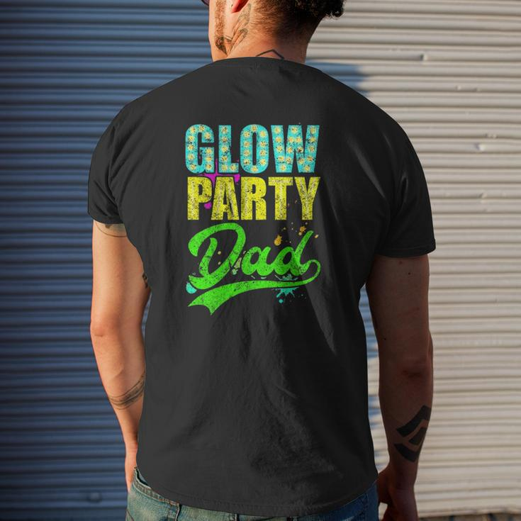Glow Party Dad Retro Neon Father Daddy Distressed Mens Back Print T-shirt Gifts for Him