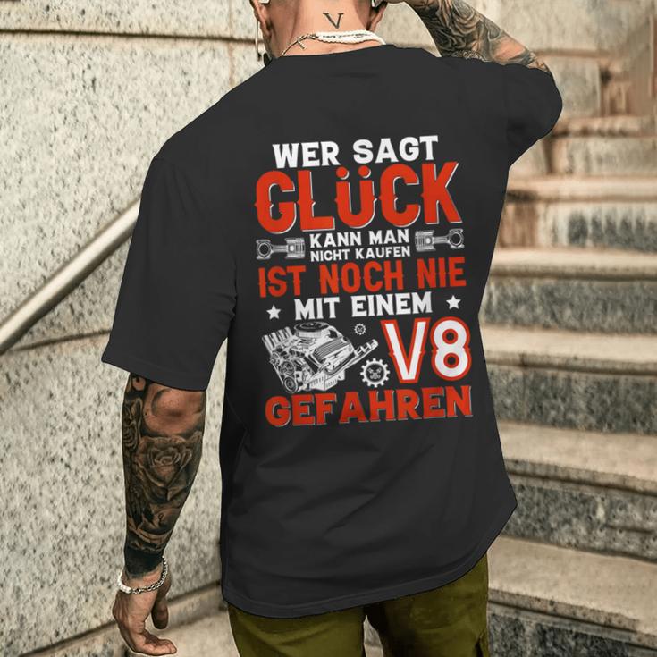 Glück Kann Man Nicht Kaufen Einen V8 Motor Schon Tuning T-Shirt mit Rückendruck Geschenke für Ihn