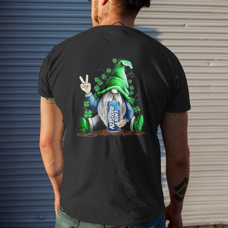 Gnomes Lucky Hug Keystone Light Life Shamrock St Patricks Day Shirt Mens Back Print T-shirt Gifts for Him