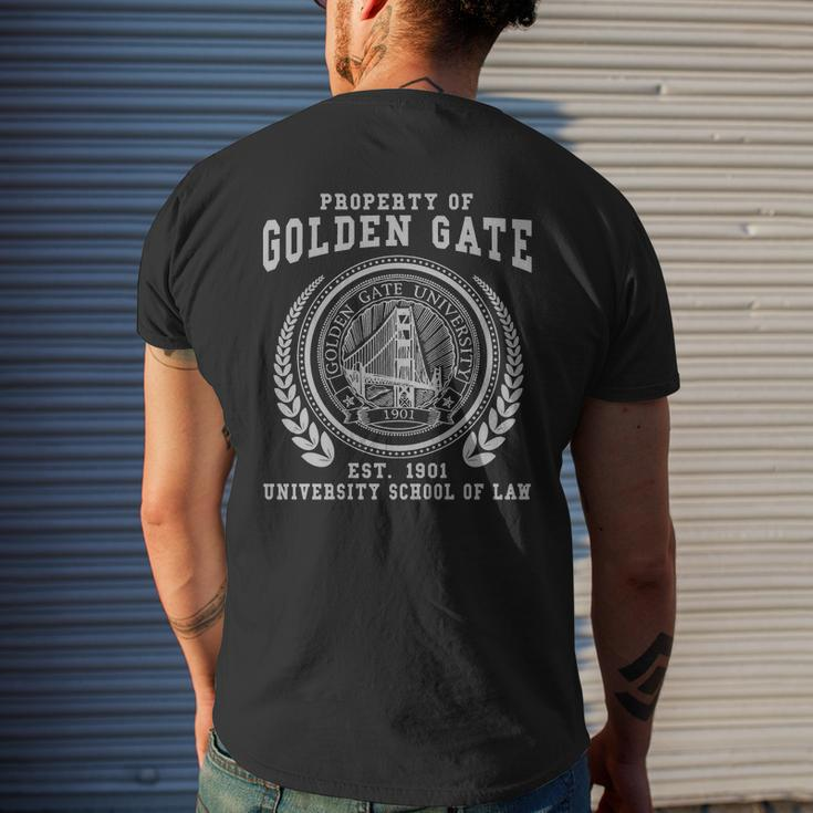 Golden Gate University School Of Law Mens Back Print T-shirt Gifts for Him