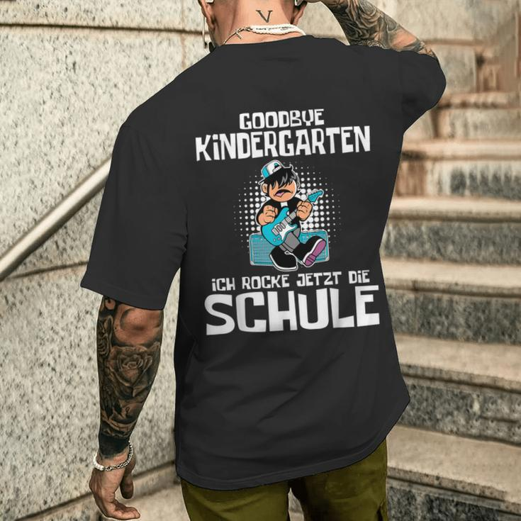 Goodbye Kindergarten Ich Rocke Jetzt Die Schule Schulkind T-Shirt mit Rückendruck Geschenke für Ihn