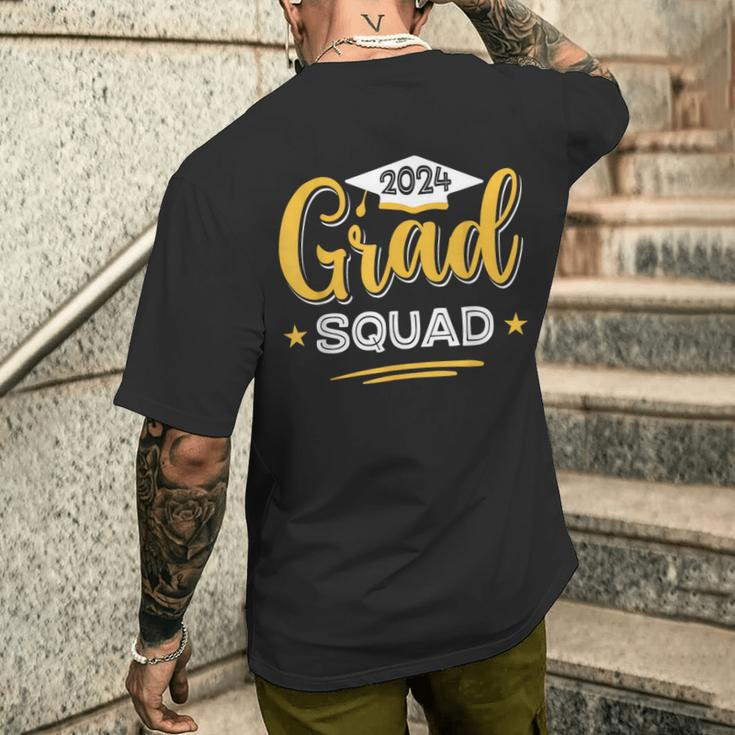 Grad Squad 2024 Matching Family Graduation Senior School Men's T-shirt Back Print Gifts for Him