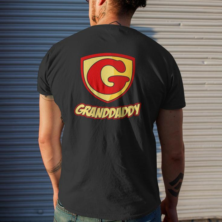 Granddaddy Superhero Boy Father's Day Tee Mens Back Print T-shirt Gifts for Him