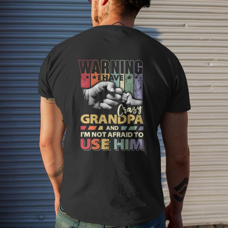 Granddaughter I Have Crazy Grandpa Mens Back Print T-shirt Gifts for Him