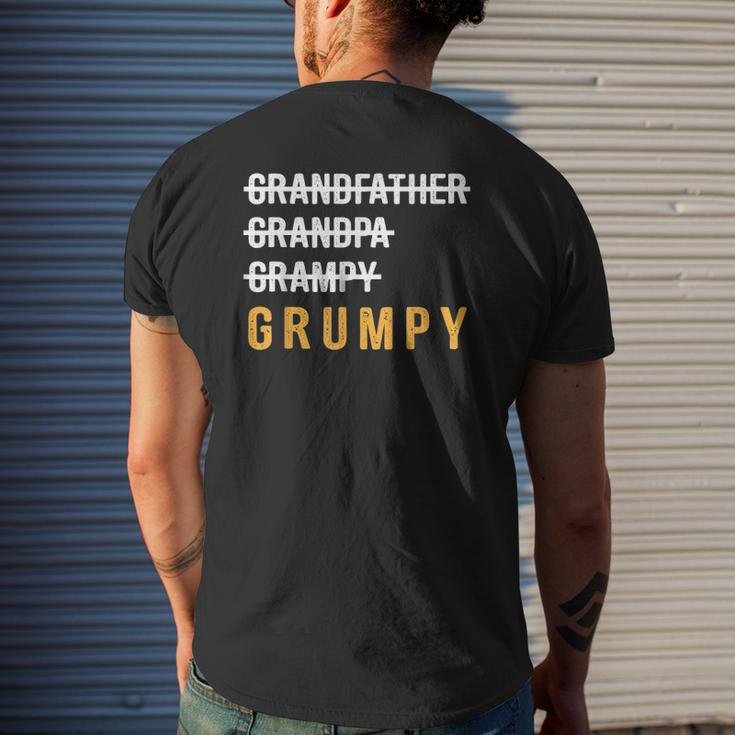 Grandfather Grandpa Grampy Grumpy Mens Back Print T-shirt Gifts for Him