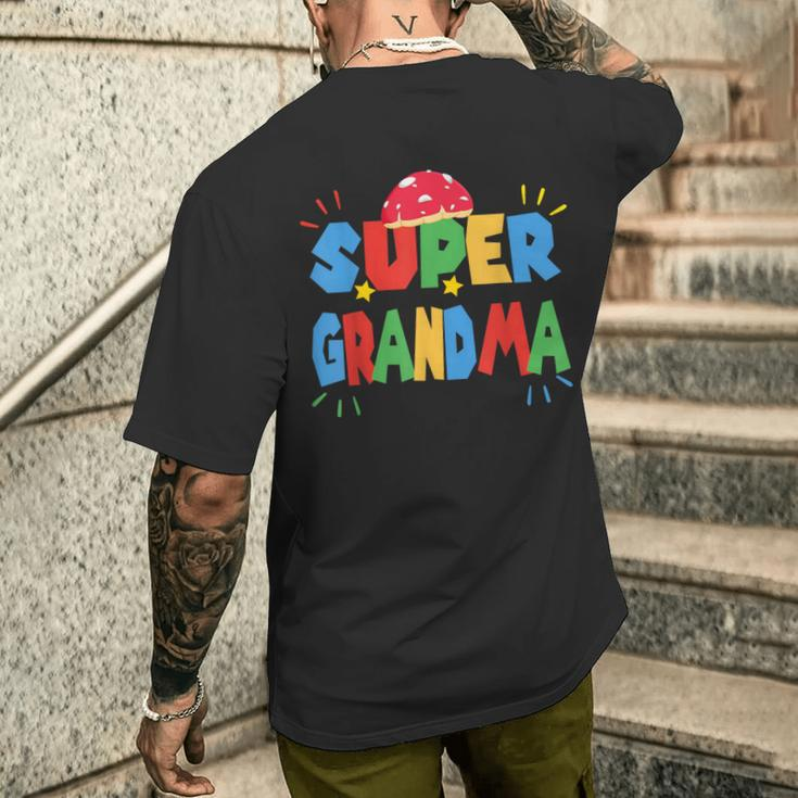 Grandma Gamer Super Gaming Matching Men's T-shirt Back Print Gifts for Him