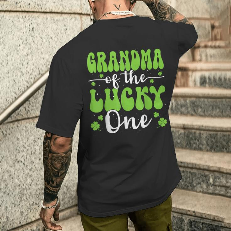 Grandma Of The Lucky One First Birthday St Patrick's Day Men's T-shirt Back Print Gifts for Him