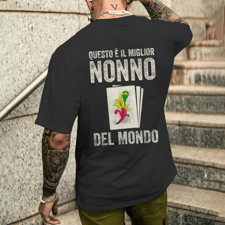 Grandpa Bester Nonno Der Welt Italian T-Shirt mit Rückendruck Geschenke für Ihn