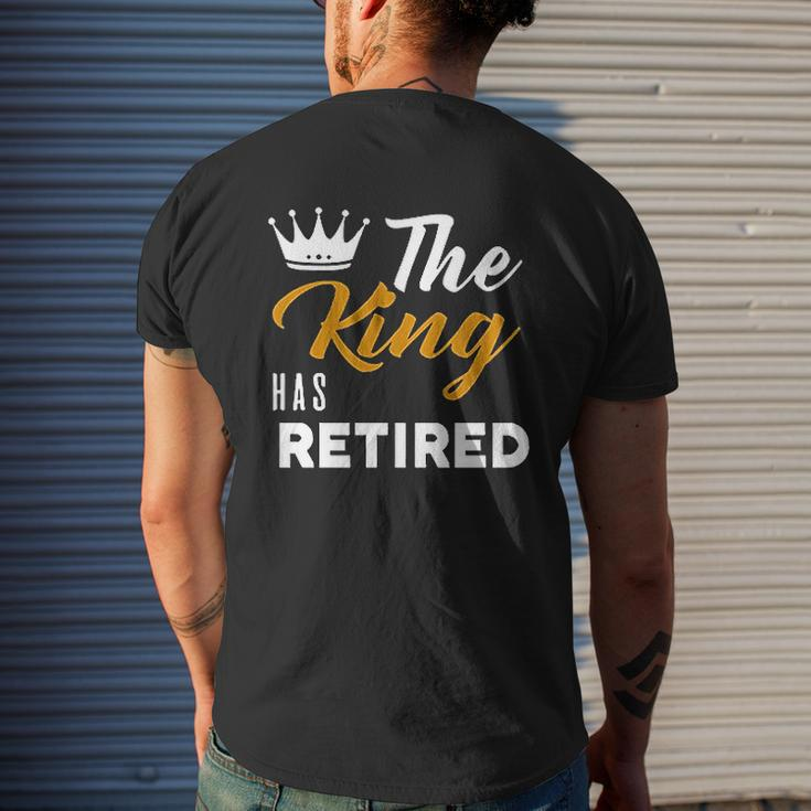 Grandpa King Retired Mens Back Print T-shirt Gifts for Him