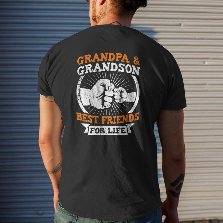 Grandpa And Grandson Best Friends For Life Grandfather Mens Back Print T-shirt Gifts for Him