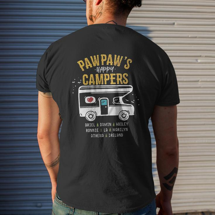 Grandpa Happy Campers Mens Back Print T-shirt Gifts for Him
