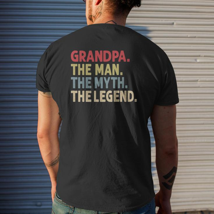 Grandpa The Man The Myth The Legend For Grandfather Mens Back Print T-shirt Gifts for Him