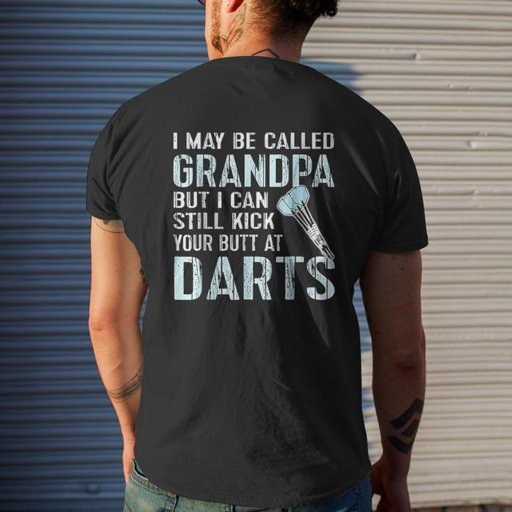 Grandpa Team League Darts Mens Back Print T-shirt Gifts for Him