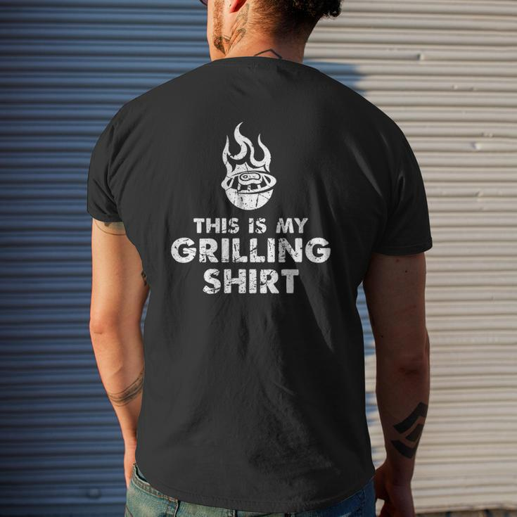 This Is My Grilling Bbq Meat Smoking Dad Grill Smoke Mens Back Print T-shirt Gifts for Him