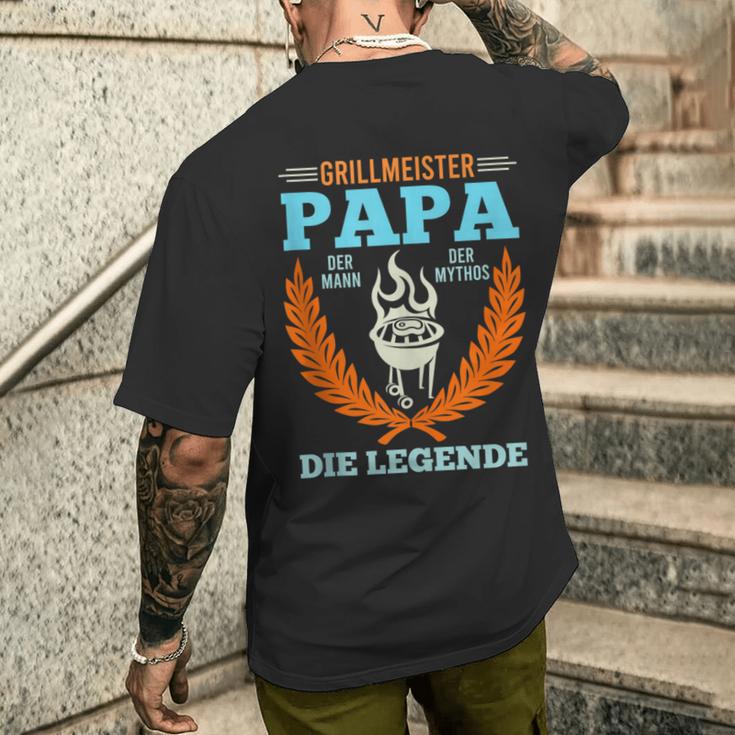 Grillmeister Papa Mann Mythos Legendeaterintage Mann T-Shirt mit Rückendruck Geschenke für Ihn