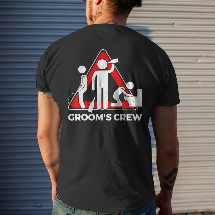 Groom's CrewGroom Groomsmen Bachelor Party Mens Back Print T-shirt Gifts for Him