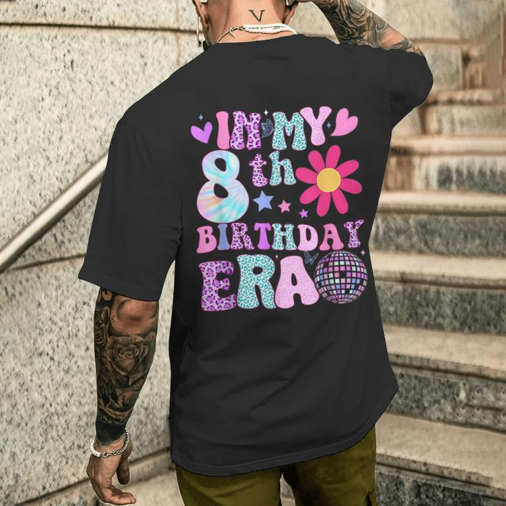 Groovy In My 8Th Birthday Era 8 Years Old Men's T-shirt Back Print Gifts for Him