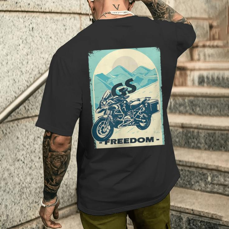Gs Motorcycle R1200gs Enduro Biker Motorcycle Gs T-Shirt mit Rückendruck Geschenke für Ihn
