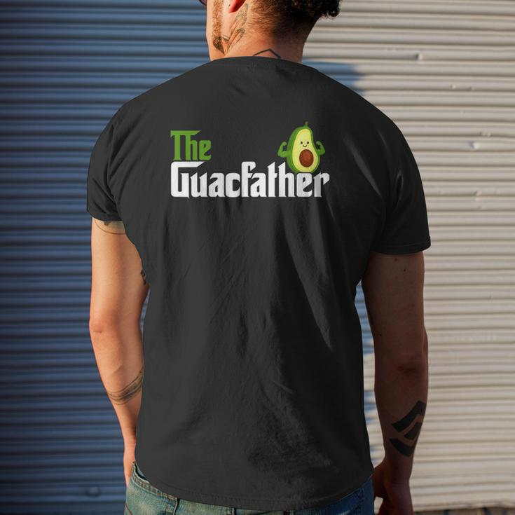 The Guacfather Happy Father's Day Avocado Lover Vegan Mens Back Print T-shirt Gifts for Him