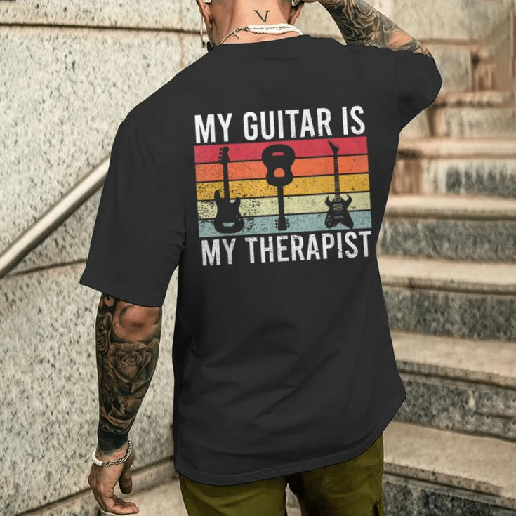 Guitar Guitarist Vintage Musician Sayings Men's T-shirt Back Print Funny Gifts