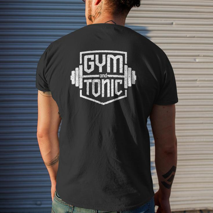 Gym And Tonic Workout Fitness Weightlifter Mens Back Print T-shirt Gifts for Him