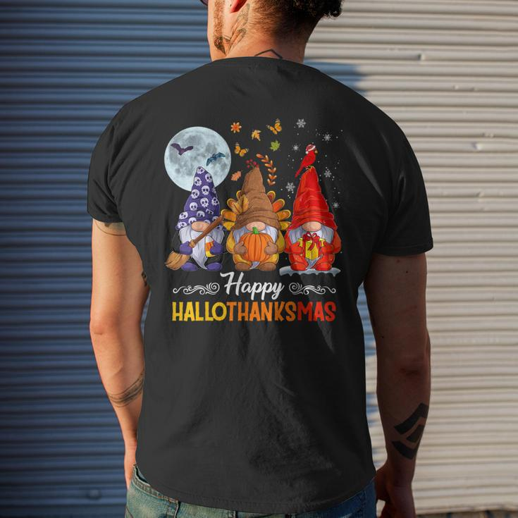 Halloween Thanksgiving Christmas Happy Hallothanksmas Gnomes V55 Mens Back Print T-shirt Gifts for Him