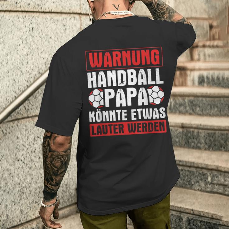 Handball Papa Könnte Louter Werden Handball Player Handball T-Shirt mit Rückendruck Geschenke für Ihn