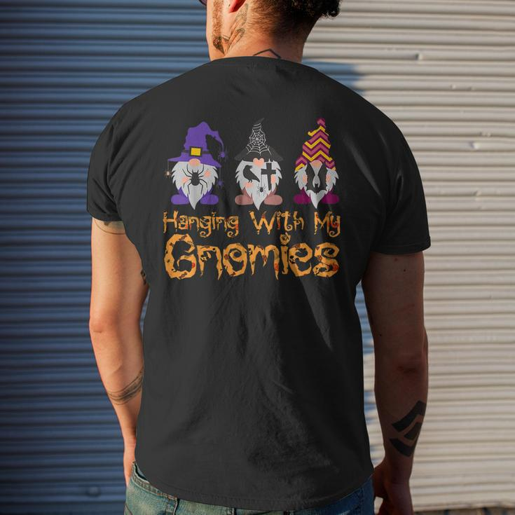 Hanging With My Gnomies Gnome Halloween Mens Back Print T-shirt Gifts for Him