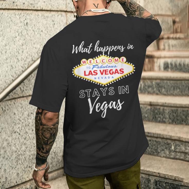 What Happens In Vegas Sin City Las Vegas T-Shirt mit Rückendruck Geschenke für Ihn