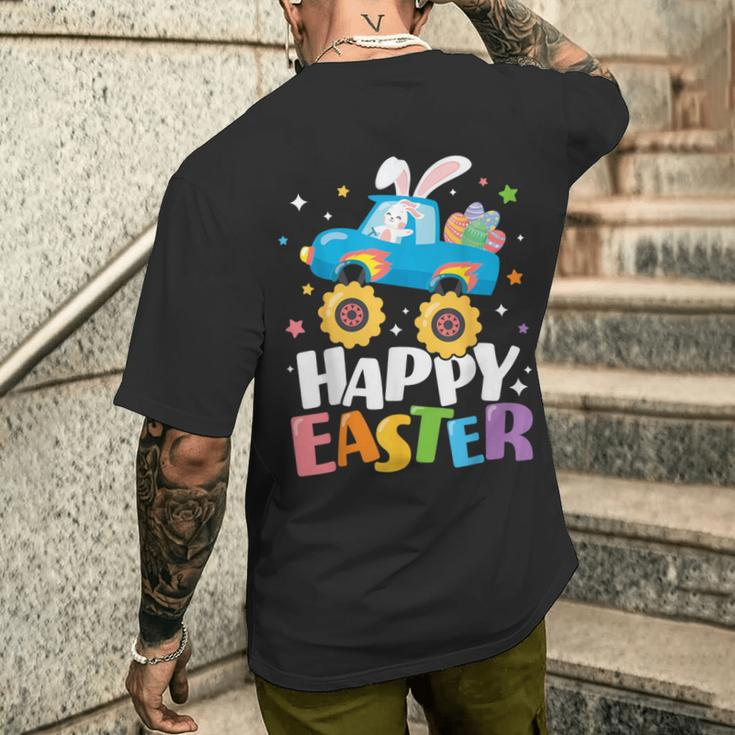 Happy Easter Monster Truck Bunny Easter Eggs Boys Toddler Men's T-shirt Back Print Gifts for Him