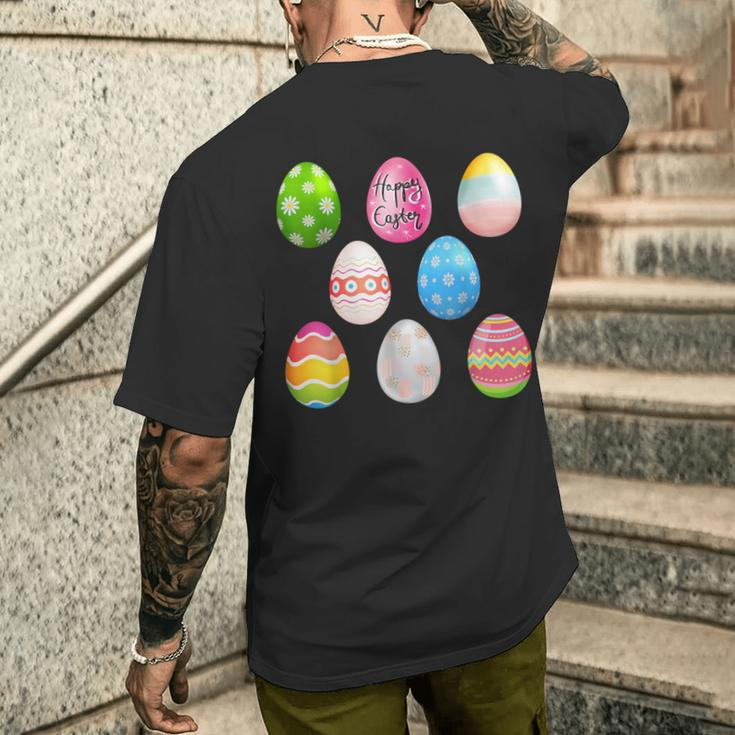 Happy Easter Sunday Fun Decorated Bunny Egg s Men's T-shirt Back Print Gifts for Him