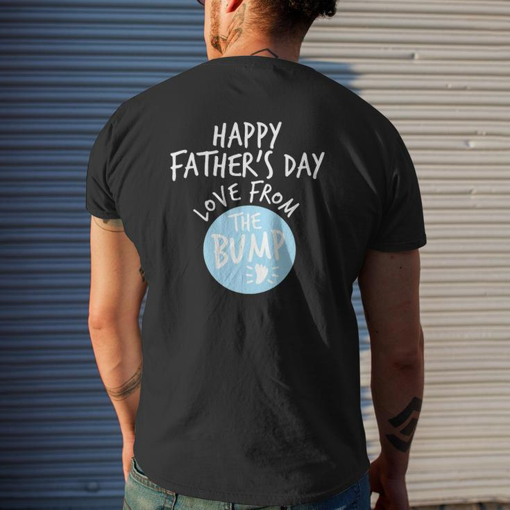Happy Father's Day From The Bump Gender Reveal Boy New Dad Mens Back Print T-shirt Gifts for Him