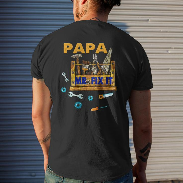Happy Father's Day Papa Mr Fix It For Dad Papa Father Mens Back Print T-shirt Gifts for Him